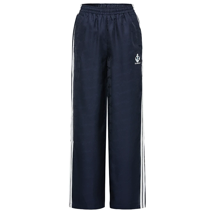 【商场同款】曼德诗高腰直筒裤2024春季新款松紧腰百搭休闲裤