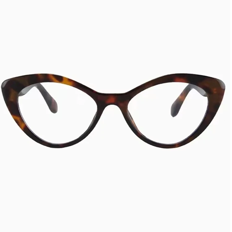 大框猫眼豹纹近视眼镜女显脸小高级感素颜辣妹眼镜FL0756