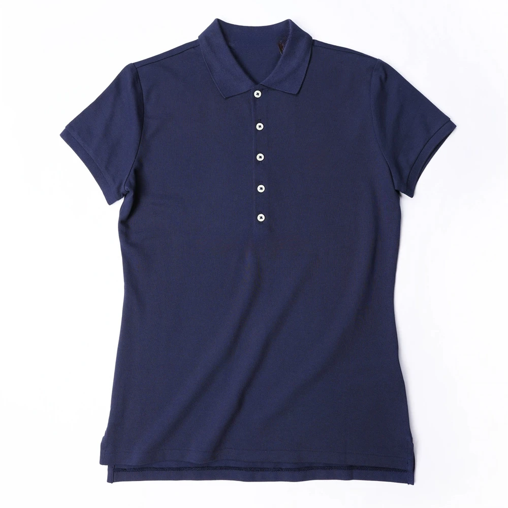 30681【拉F订单】女装经典五粒扣弹性修身Polo衫0315