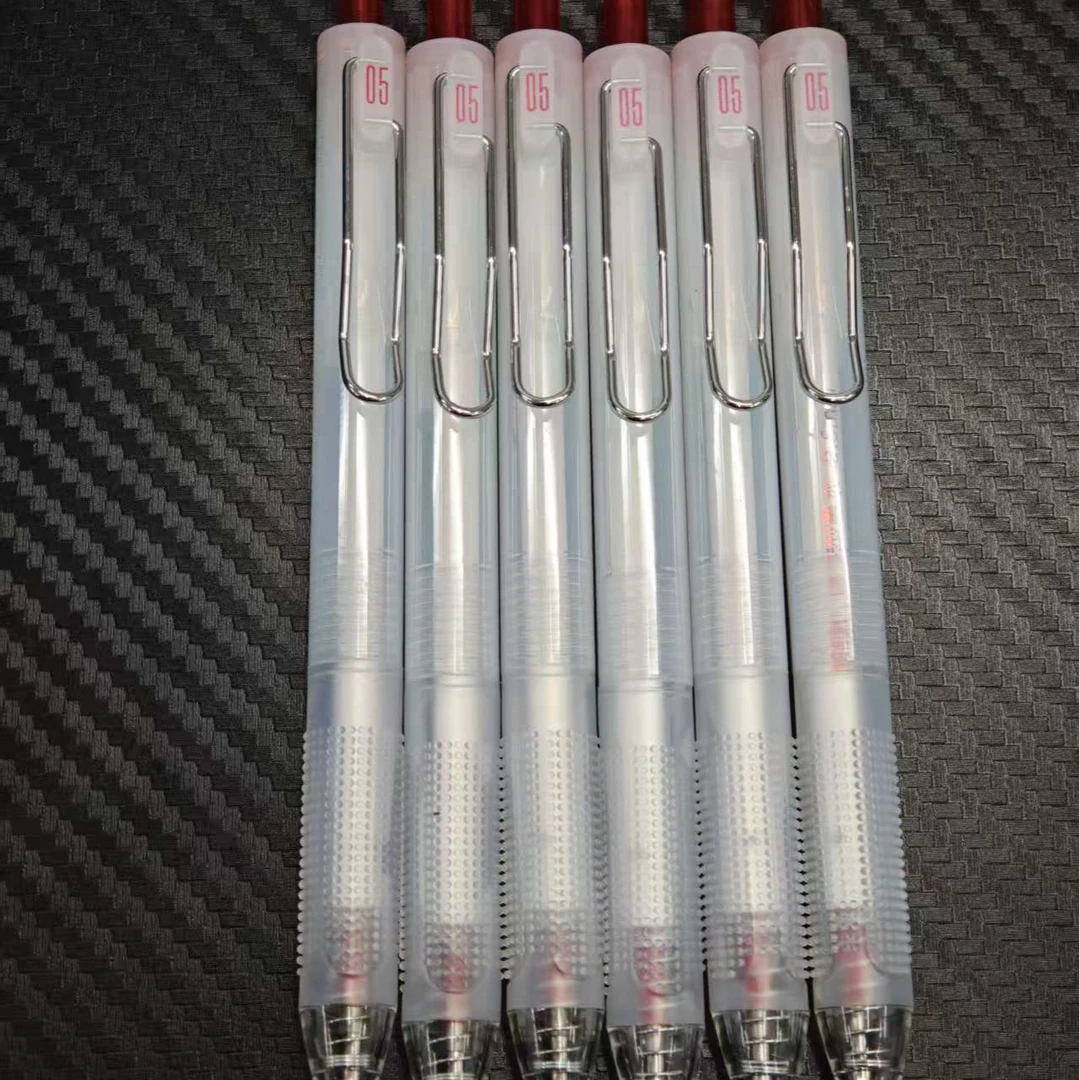 【发6支-红色】【至锦8998全能王按动子弹头0.5mm】