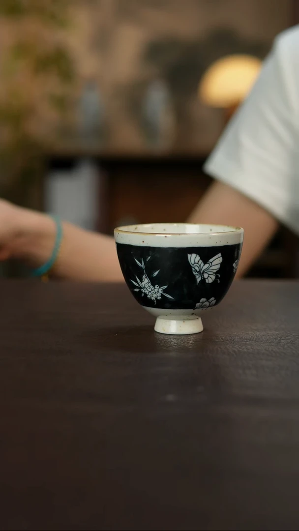 杯景德镇陶瓷杯碗柴烧多人