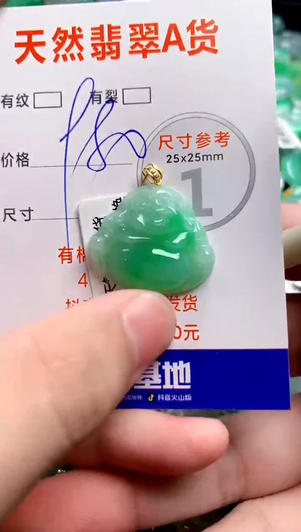 翡翠18K金镶嵌颈饰0649990247