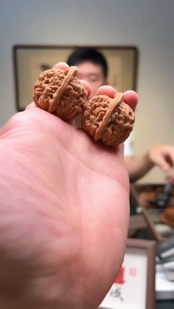 把件文玩核桃34mm+ 天地1对 31号