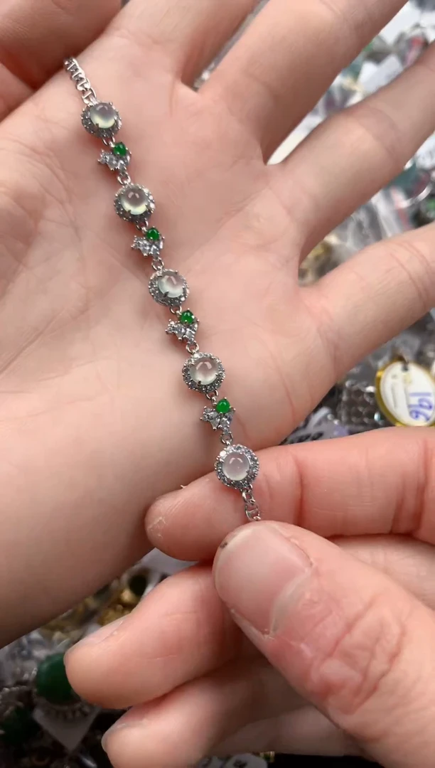 银S925镶嵌戒指翡翠111   4