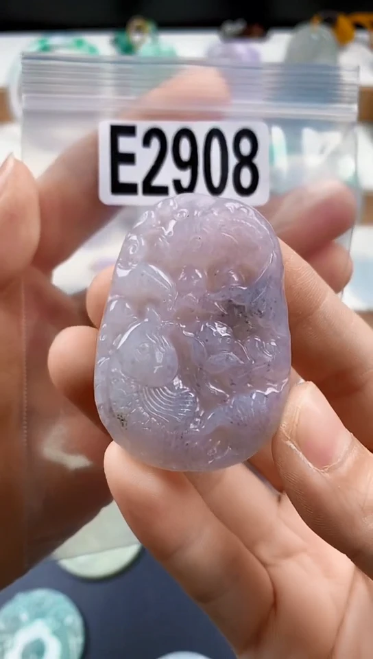 颈饰未镶嵌翡翠笑**开天然翡翠吊坠挂饰