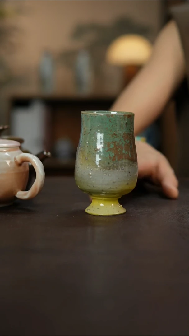 杯景德镇陶瓷杯碗柴烧多人