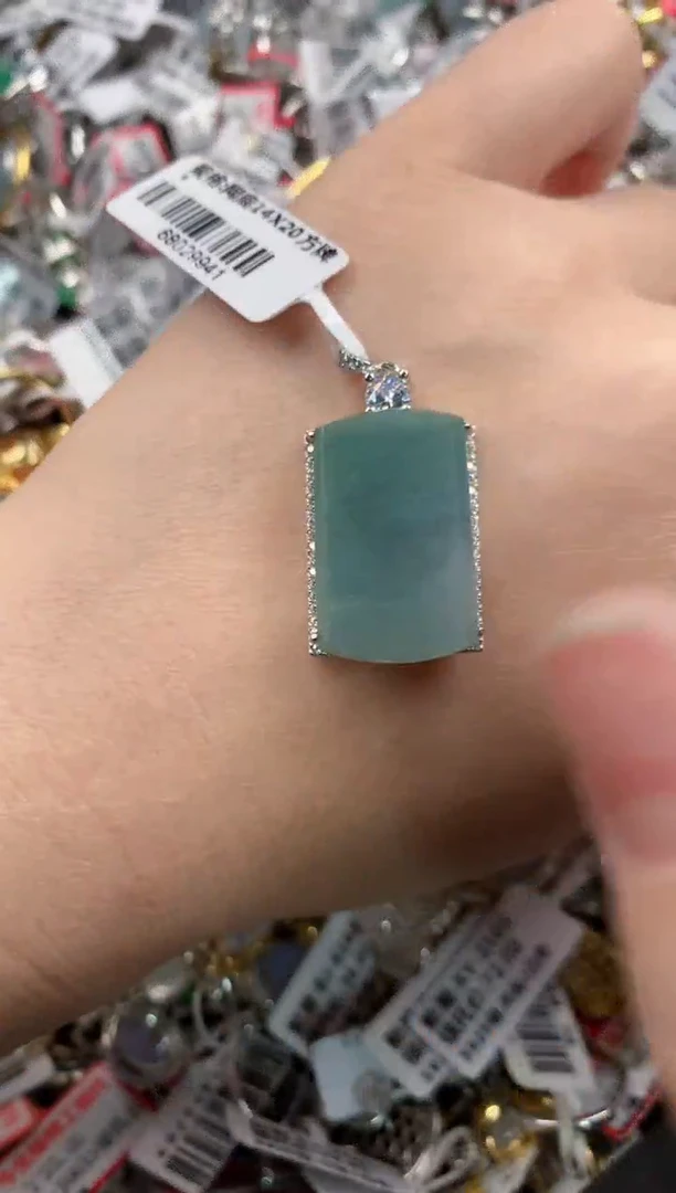 银S925镶嵌戒指翡翠101010---6