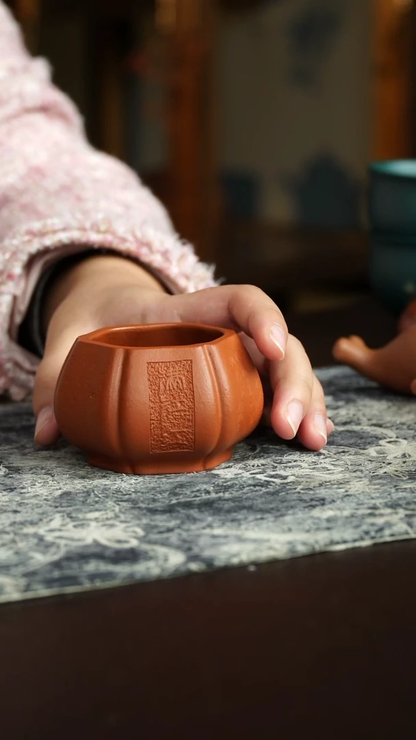 茶杯紫砂24号 特惠方杯 宜兴紫砂原矿作品