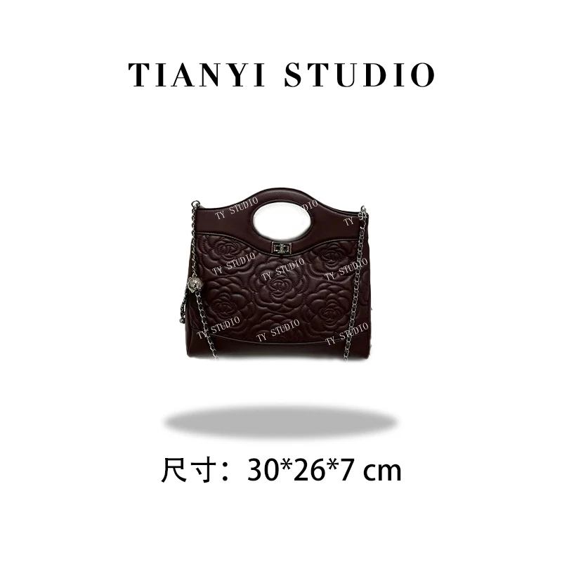 【TY】ZT-D7015-山茶酱红 轻奢高级韩版单肩潮流时尚简约女包