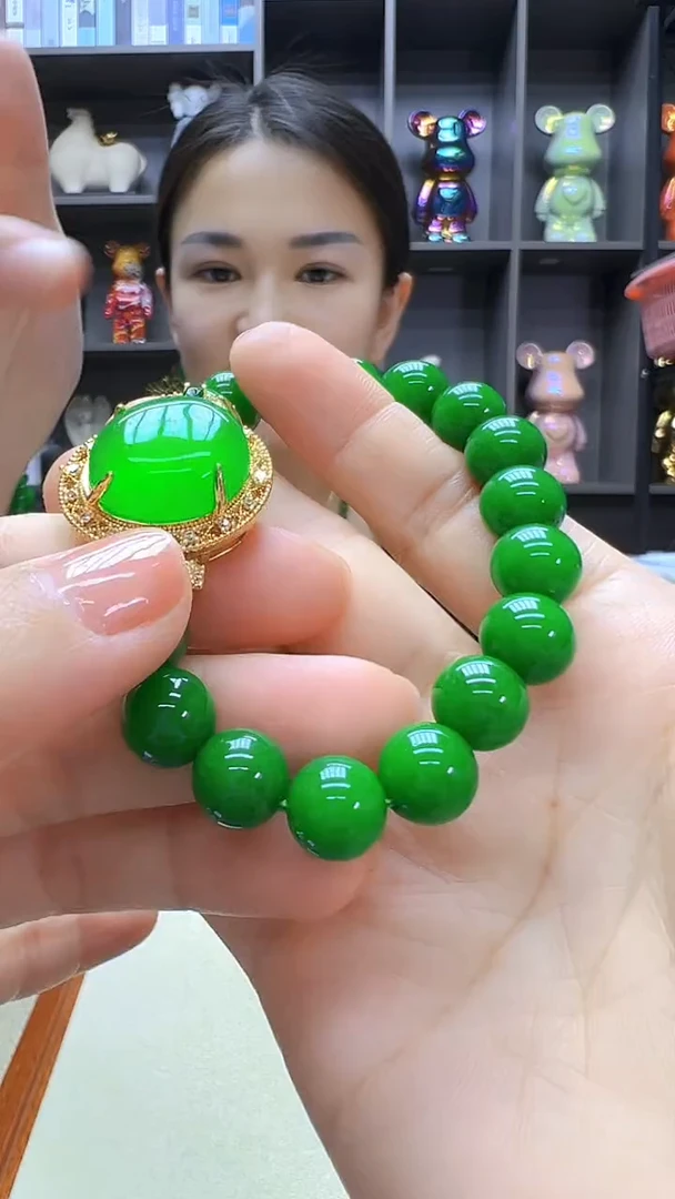 翡翠14K金镶嵌颈饰丹丹diy劲饰