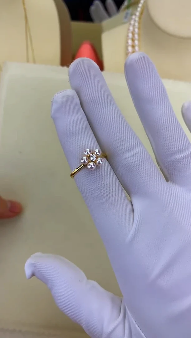 银S925镶嵌DA海水珍珠 GD281 戒指 3-4