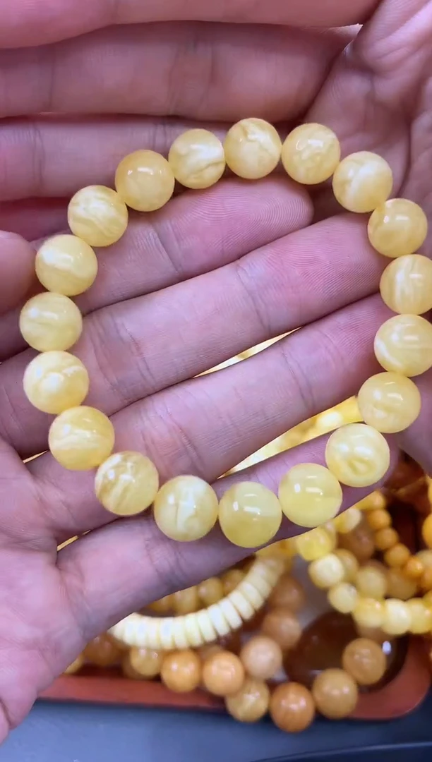 未镶嵌蜜蜡裸石手串