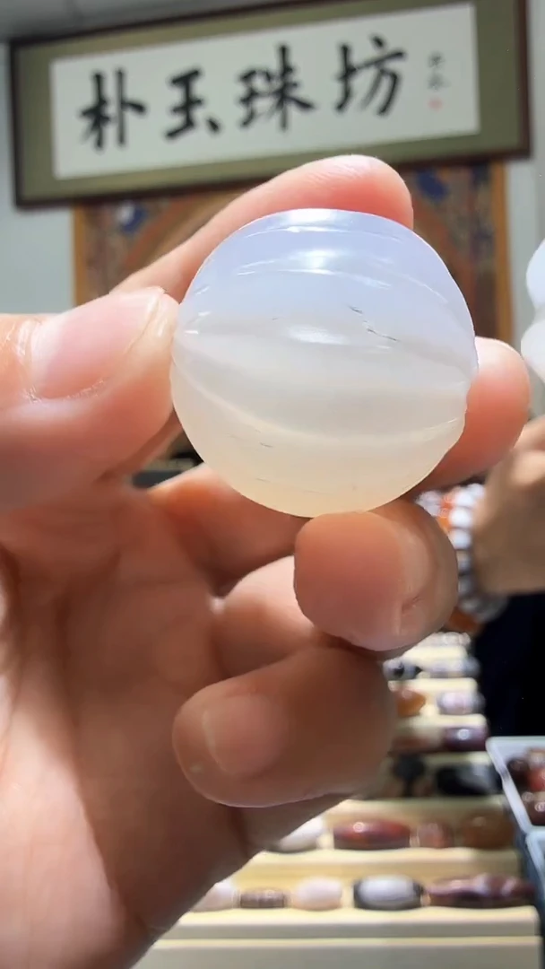 【闪购商品】玛瑙/玉髓颈饰未镶嵌瓜珠27*25