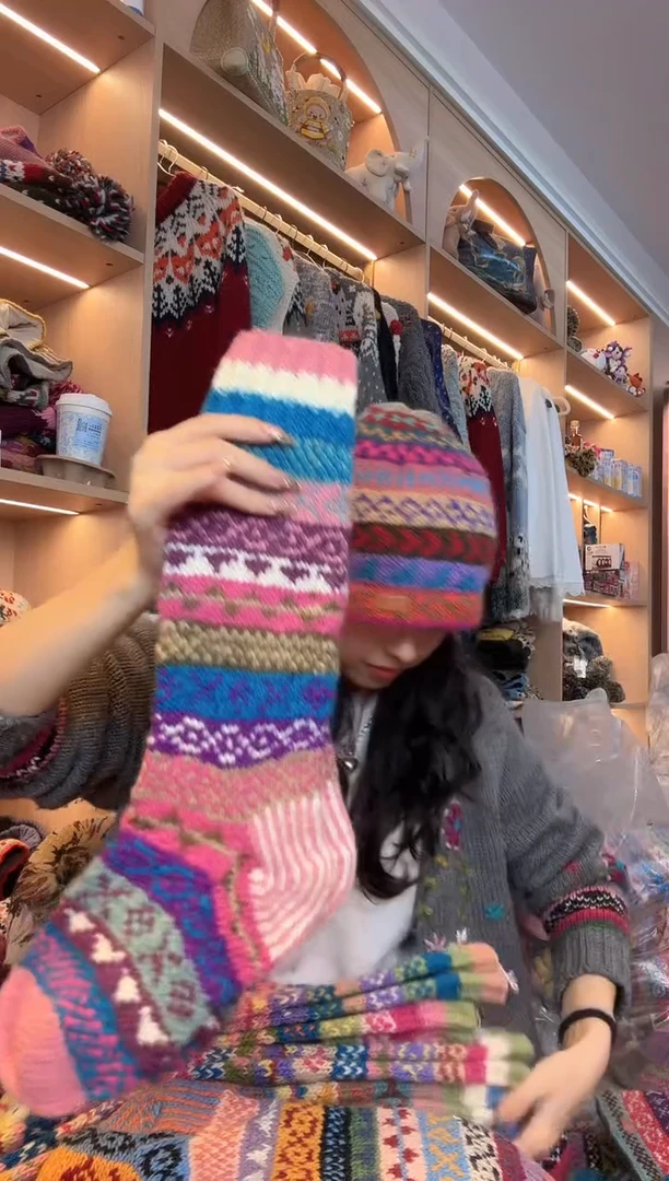 羊毛迟*晚百羊毛地板袜A598