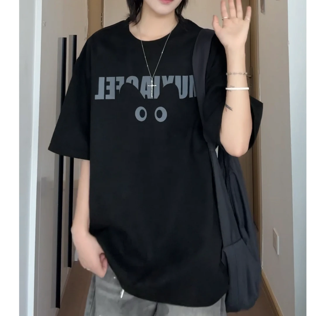 2025新款男士短袖t恤宽松百搭潮流痞帅慵懒风男装爆款潮牌穿搭