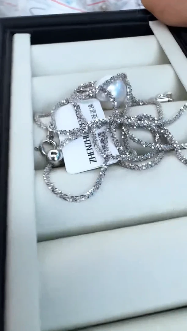 【闪购商品】淡水珍珠颈饰银S925镶嵌项链