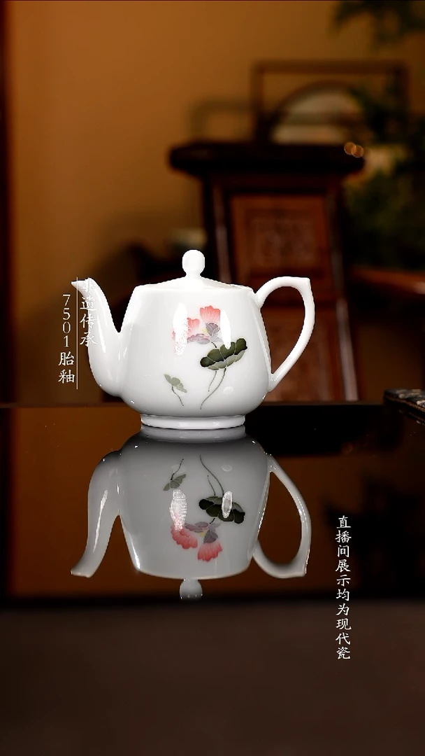 壶瓷釉下五彩单壶