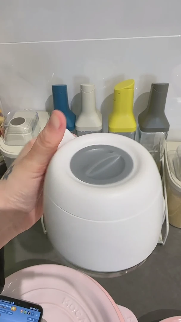 【闪购商品】瓷奶油白3个装玻璃调味罐