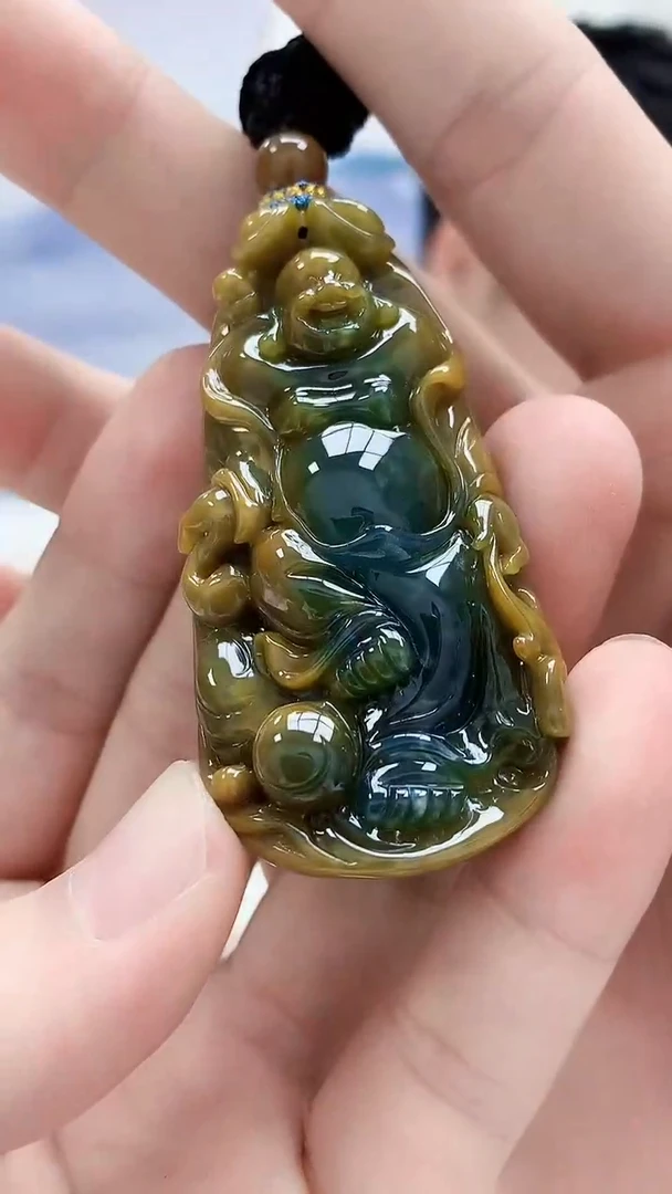 未镶嵌定制翡翠雨***…5028bb-毛货挂件
