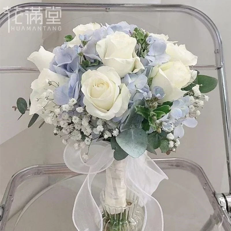 【与你赴约】新娘手捧花一束婚纱摄影婚礼结婚订婚领证花店送花上门
