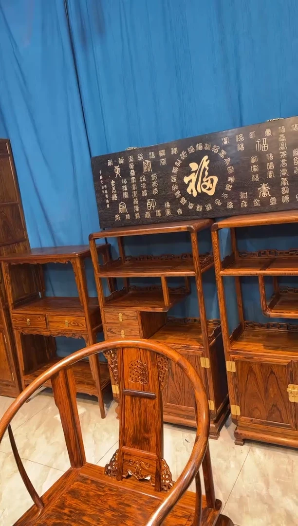 木紫檀百福大匾满嵌邵氏木艺紫檀链接