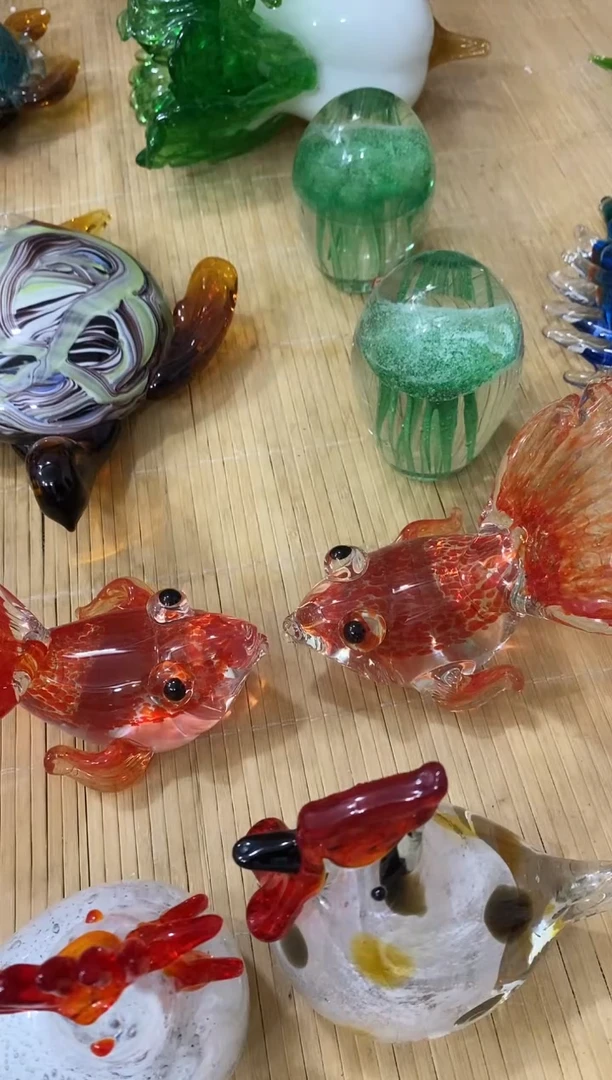 【闪购商品】琉璃红金鱼一对