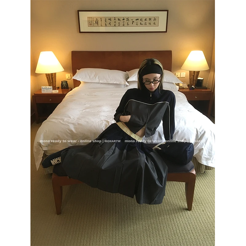 【Mona张绮贤】MONA 中腰短裤 半裙褶裙 外套女 O124A21697