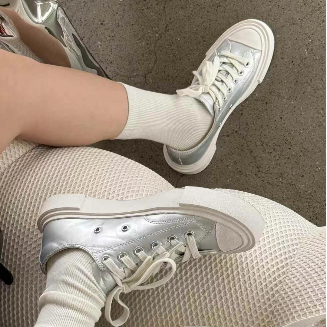 真皮系带厚底韩版休闲鞋210-39