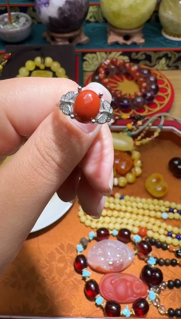 未镶嵌南红玛瑙戒指多样性发一件 427