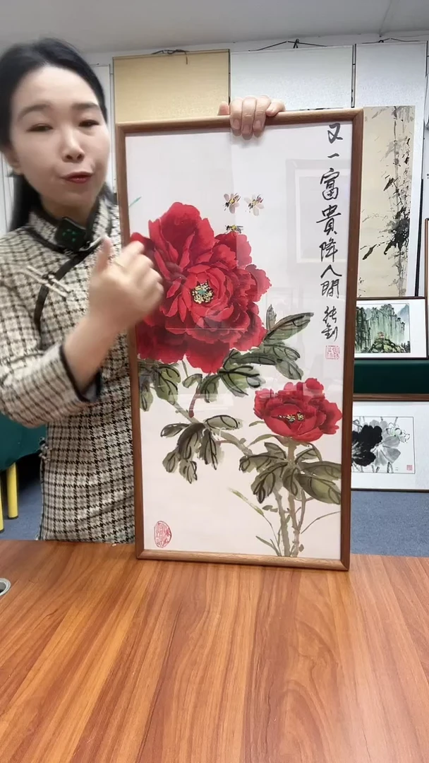 国画36*69实木画框顺丰包邮手绘