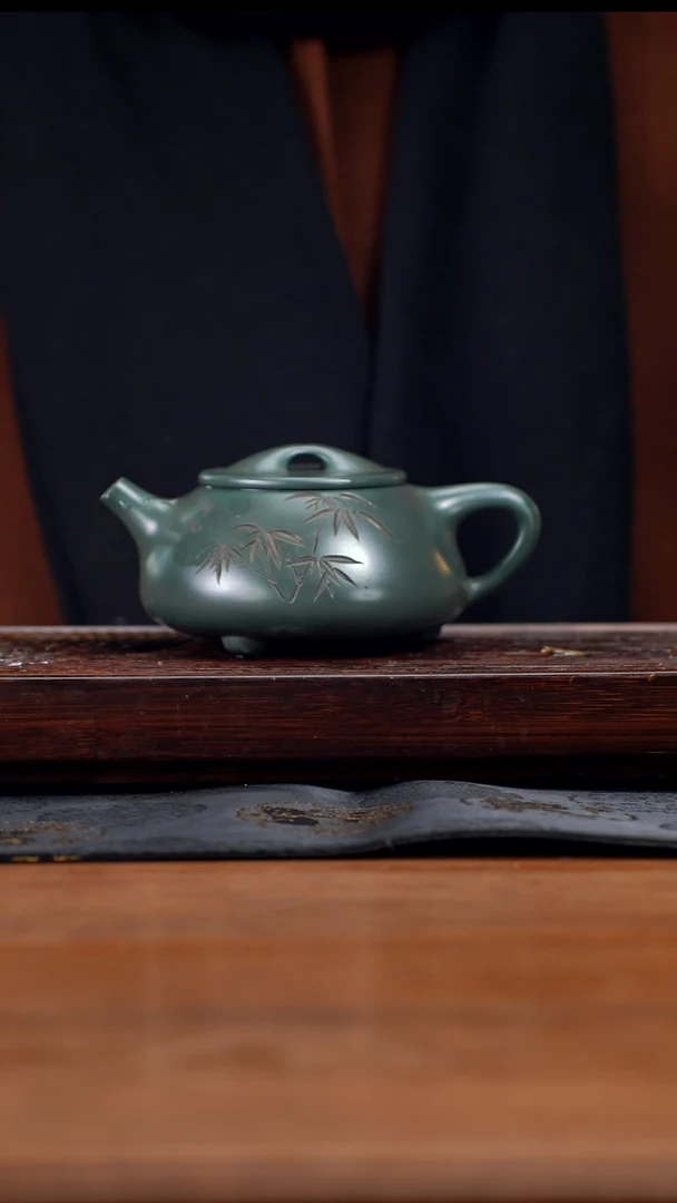 【闪购商品】紫砂茶壶405cc黄龙山原矿绿泥石瓢13