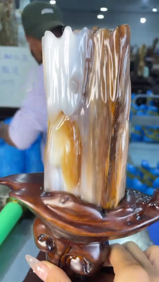 未镶嵌摆件硅化玉46