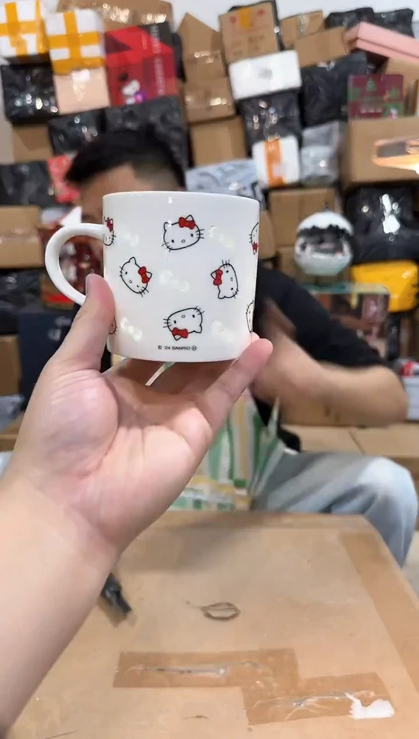 瓷片kt猫镂空水杯