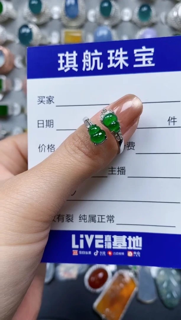 【闪购商品】翡翠戒指银S925镶嵌0058