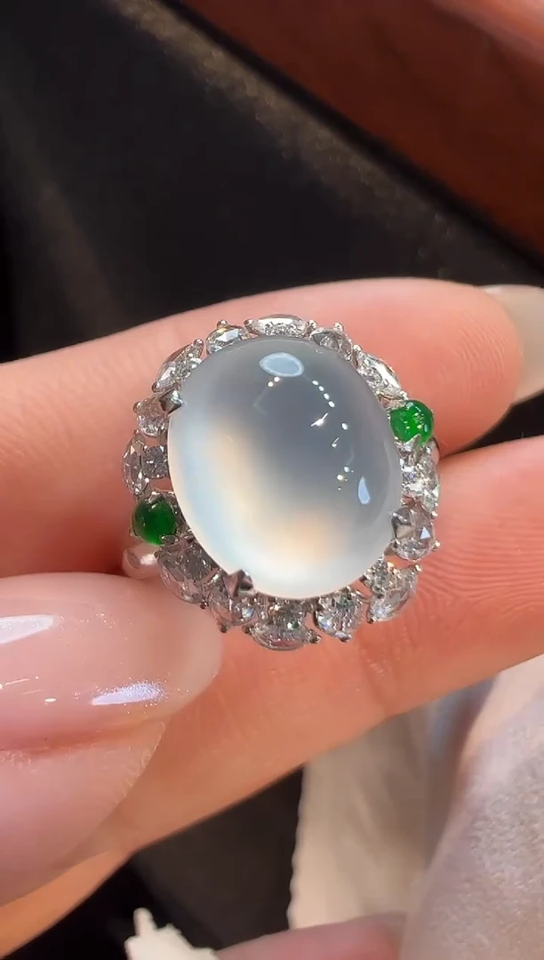 18K金镶嵌戒指翡翠AL6