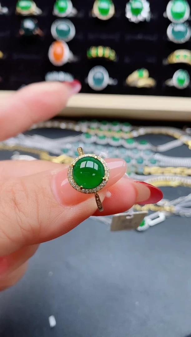 【闪购商品】翡翠戒指银S925镶嵌5080550