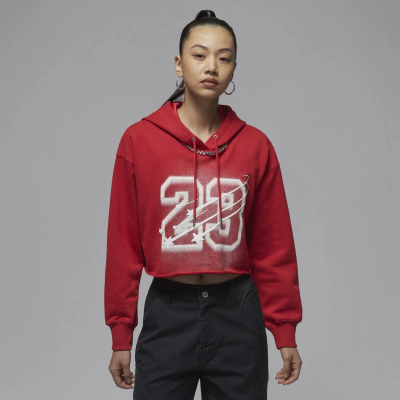 Jordan官方女短款连帽衫卫衣法式毛圈新年新衣HJ0146-636