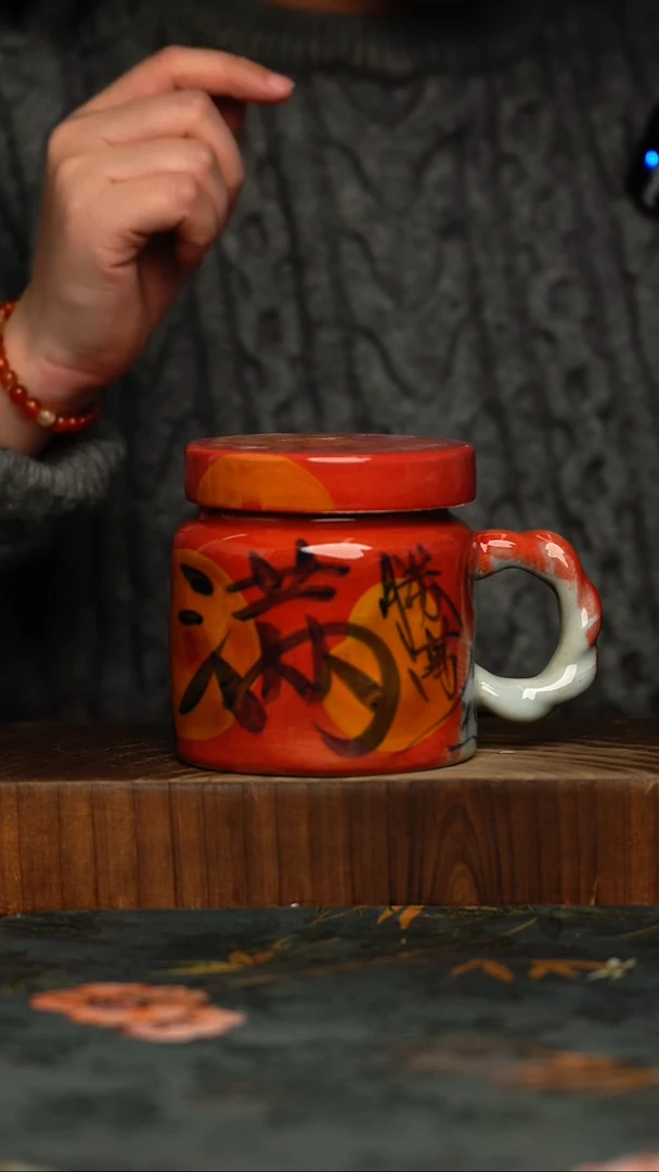 瓷片釉下彩手工手绘同款