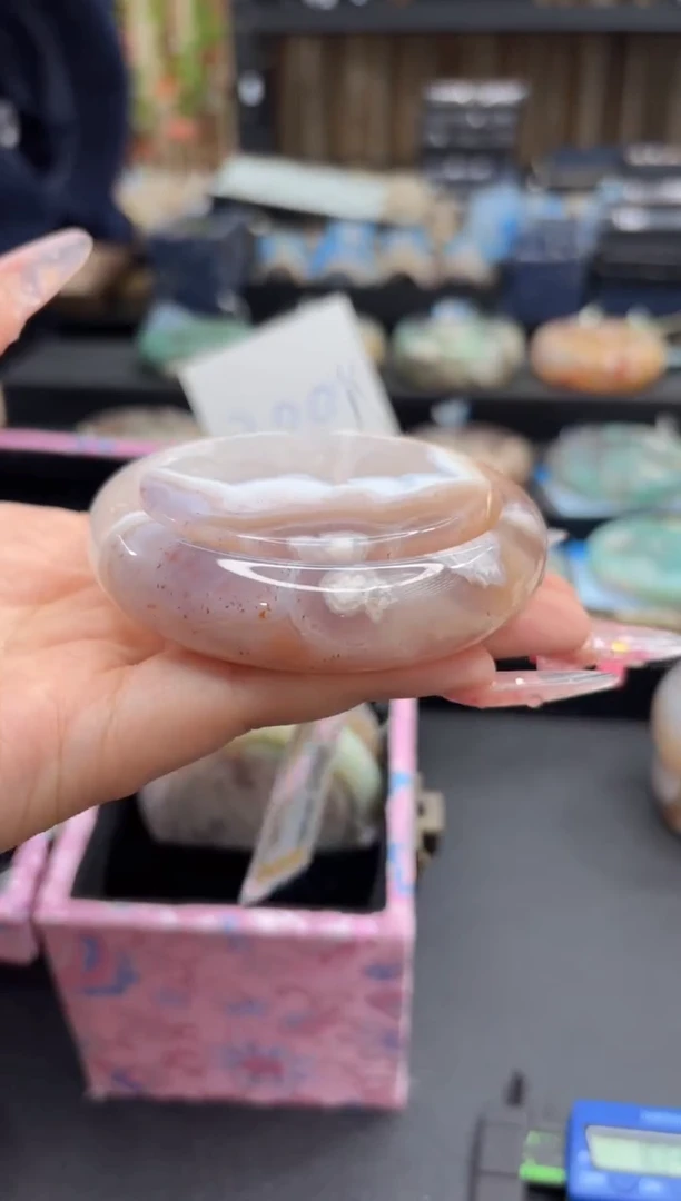 未镶嵌手镯石英质玉213(58圈赠送镯心)