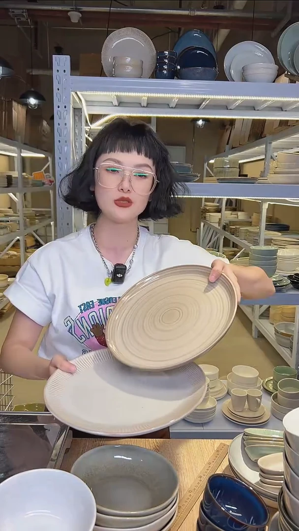 瓷280外贸尾货高温釉下彩餐具默认微瑕