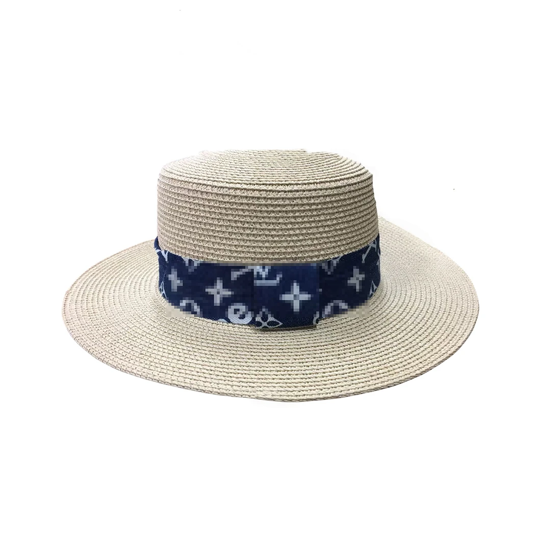 法式英伦优雅字母平顶草帽