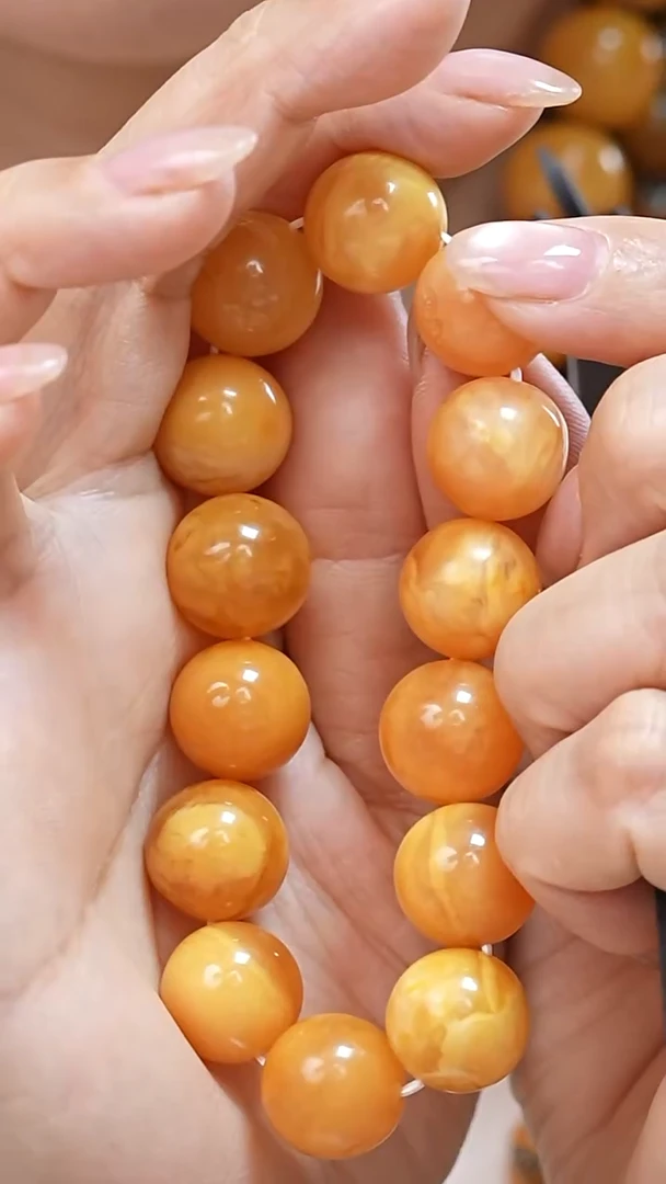 蜜蜡颈饰未镶嵌5991天然蜜蜡珠宝奇石云端石膏花蜡全部保真
