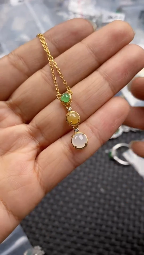 银S925镶嵌戒指翡翠13-10