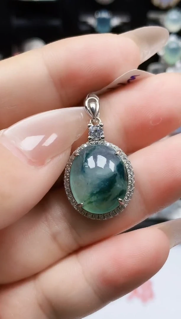 银S925镶嵌戒指翡翠1283