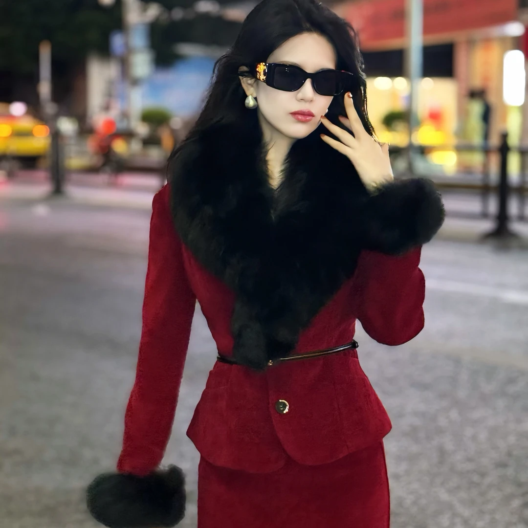 LHMknk1画报夫人原创自制高级 一等品狐狸毛围脖合集