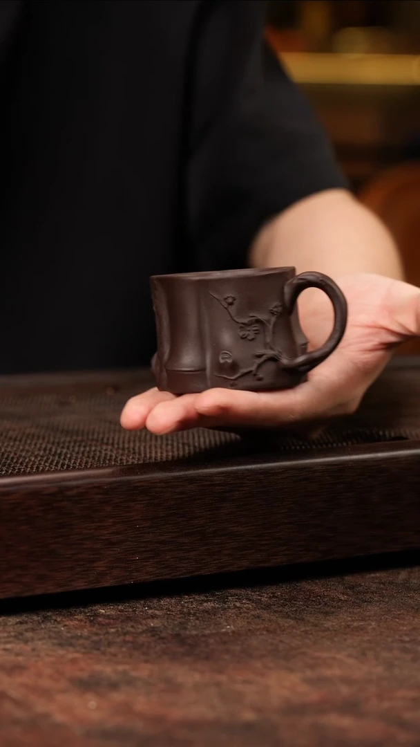 茶壶紫砂岁寒三友杯