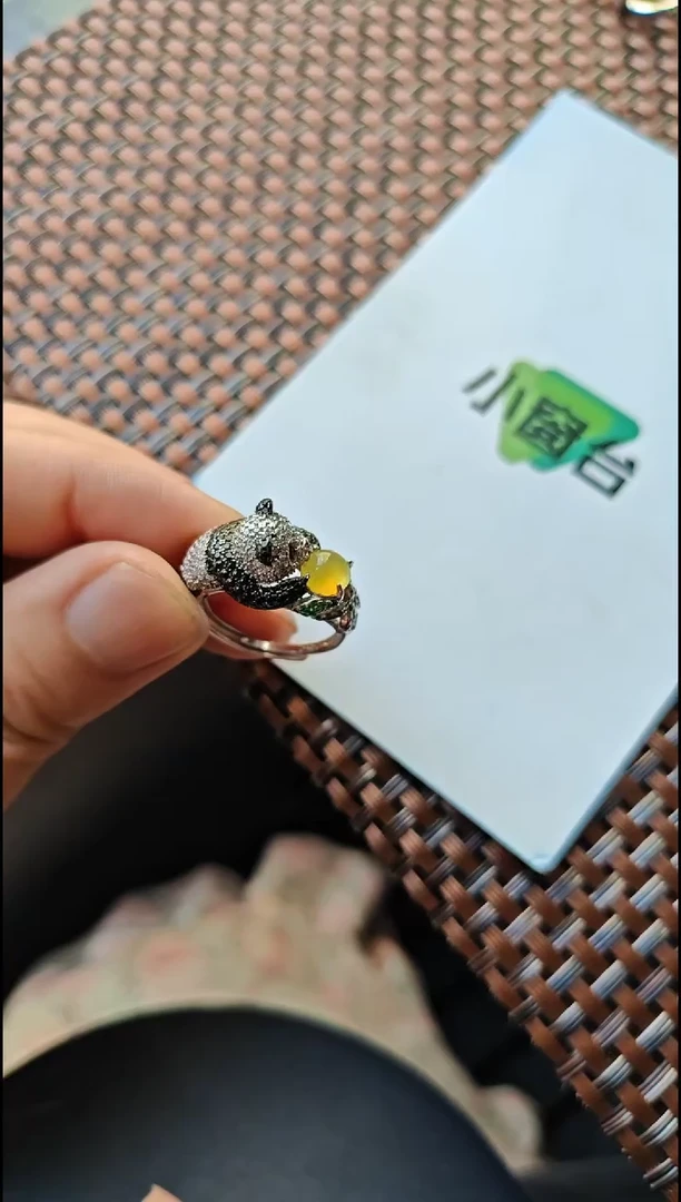 【闪购商品】翡翠戒指银S925镶嵌翡翠戒指S925银镶嵌