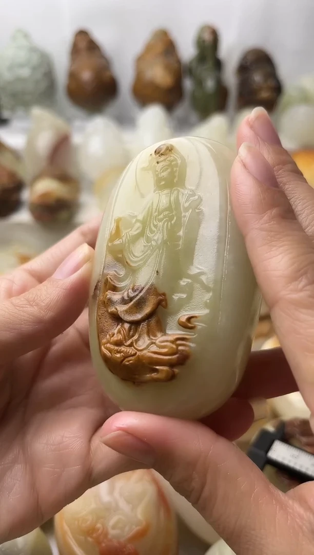 石材古青石棉纹正常不退换观音