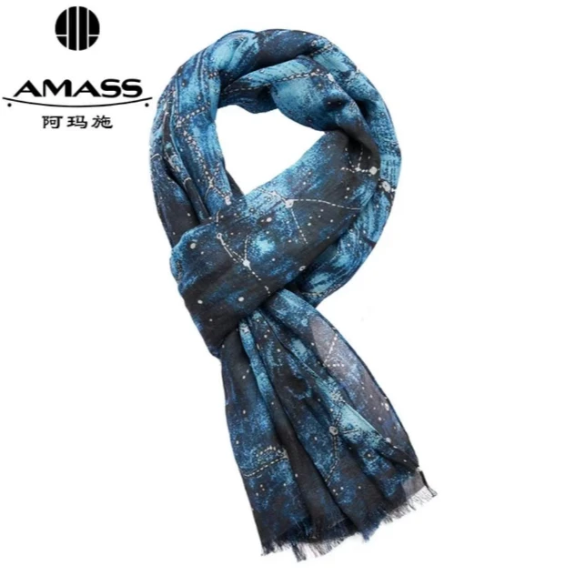 AMASS/阿玛施新款时尚日常通勤午夜星河围巾女580052