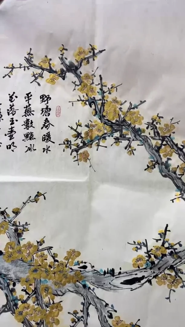 国画国画鉴赏手绘实稿金梅